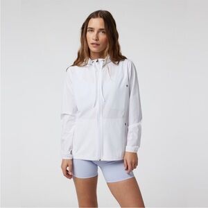 VUORI Outdoor Trainer Shell Jacket Hooded Zip Up White Size Medium